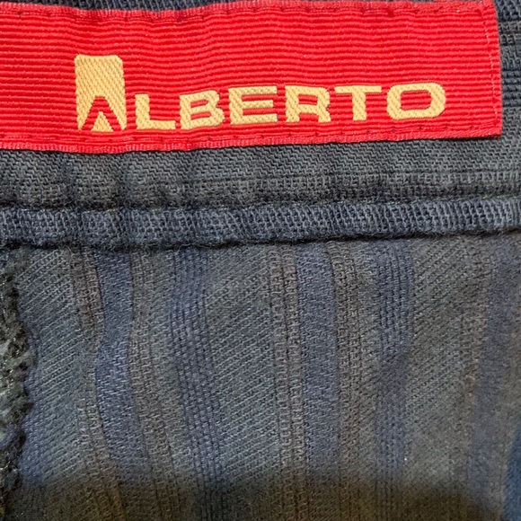 Alberto Gray Structure Stipe Pants - Picture 6 of 9